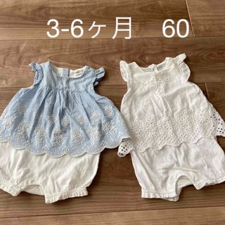 ベビーギャップ(babyGAP)のbabyGAP  ロンパース　3-6ヶ月　60 女の子(ロンパース)