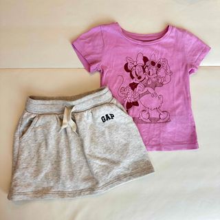 ギャップキッズ(GAP Kids)のGAP ディズニーTシャツ、スウェットスカートセット(Tシャツ/カットソー)