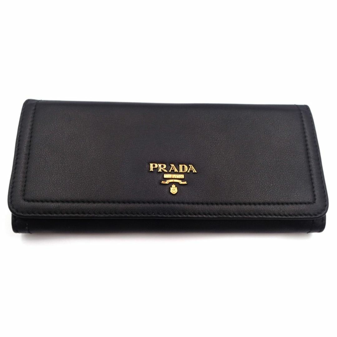 訳アリ】プラダ PRADA 二つ折り長財布 1M1132 ブラック 訳アリ】プラダ PRADA 二つ折り長財布 1M1132 ブラック
