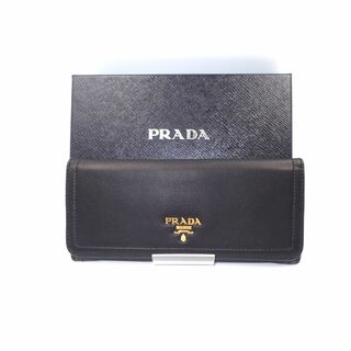 プラダ(PRADA)の【訳アリ】プラダ PRADA 二つ折り長財布 1M1132 ブラック(財布)