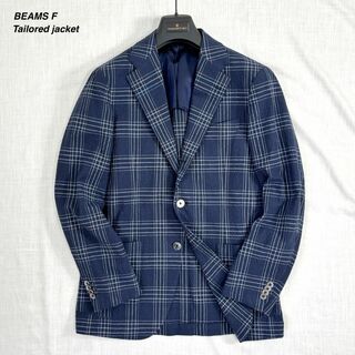 BEAMS F - 極美品 ビームスエフ テーラードジャケット シアサッカー ウィンドウペン 48