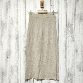 ユニクロ(UNIQLO)のユニクロ (S)　メリノブレンド リブスカート　Iライン　スタイリッシュ(ひざ丈スカート)