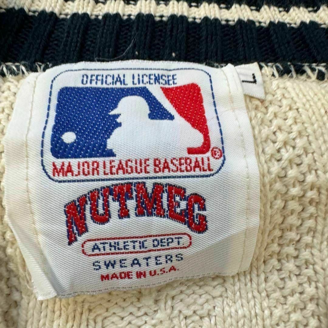 MLB(メジャーリーグベースボール)の【超希少】　MLB ミネソタ　ツインズ　ケーブルニット　USA製　ヴィンテージ メンズのトップス(ニット/セーター)の商品写真