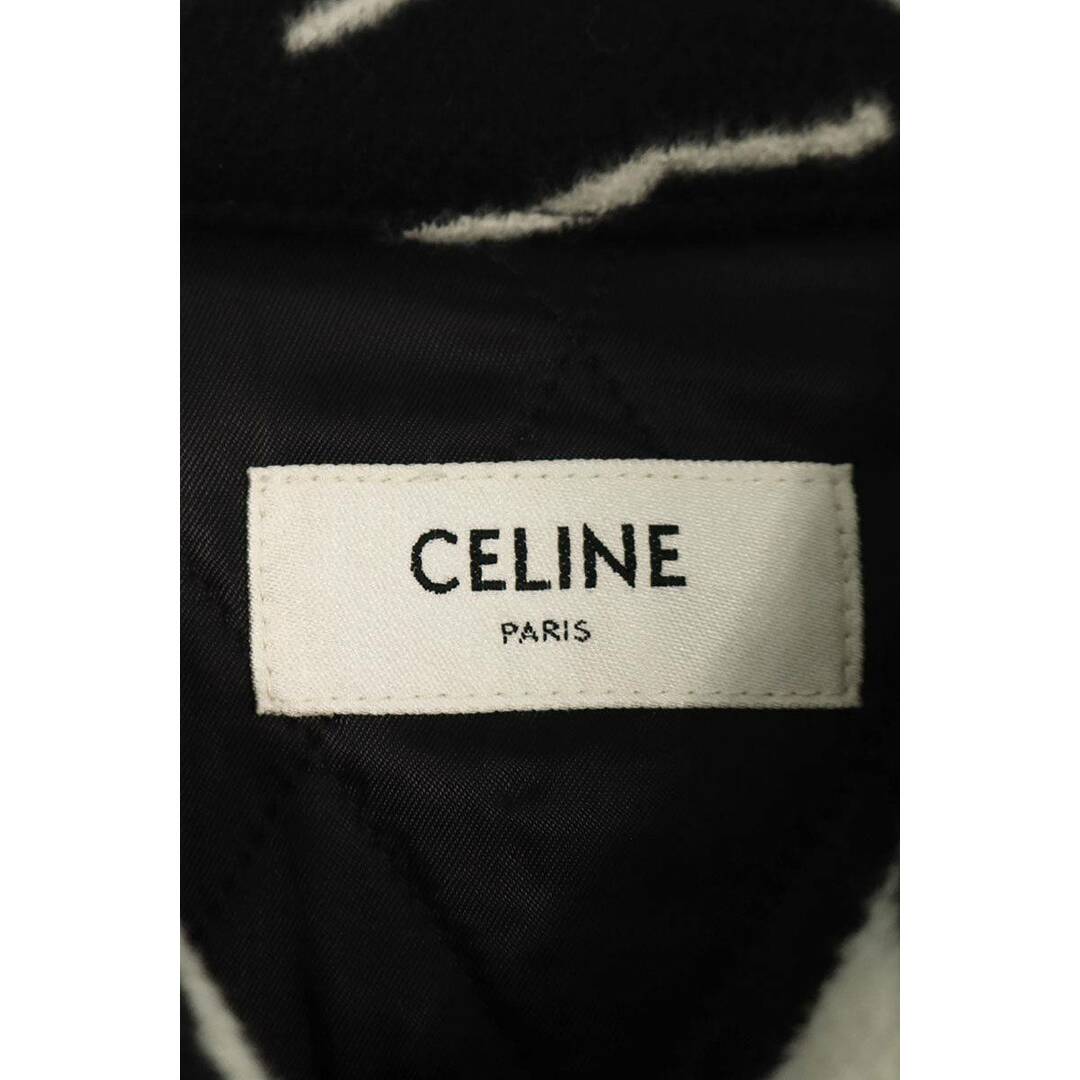 celine(セリーヌ)のセリーヌバイエディスリマン  21AW  2Q294947F ゼブラ柄切り替えオーバーサイズデニムジャケット メンズ XS メンズのジャケット/アウター(Gジャン/デニムジャケット)の商品写真