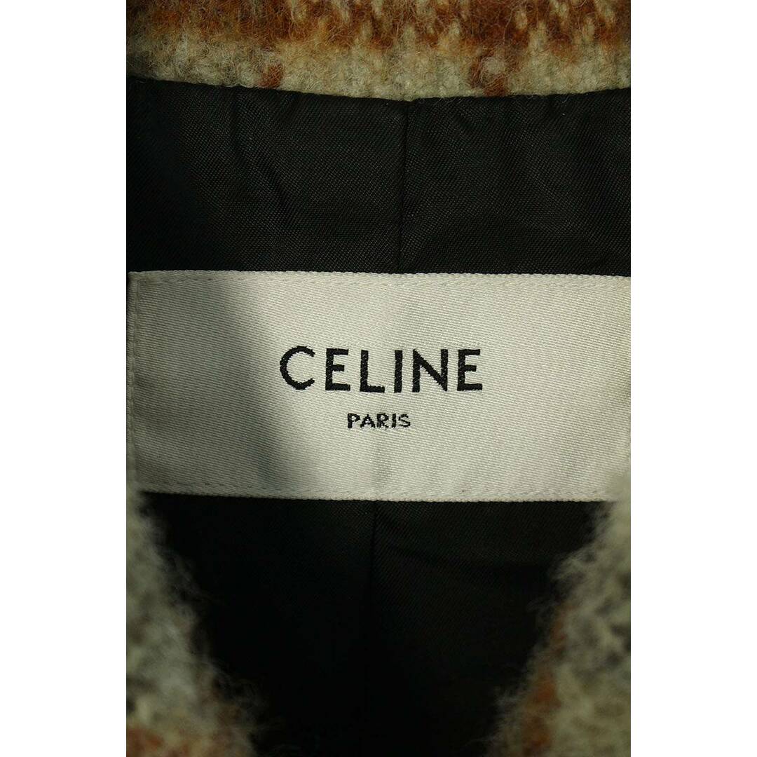 celine(セリーヌ)のセリーヌバイエディスリマン  23AW  2V88R781V.40VA ルーズテディジャケットチェックブルゾン メンズ 44 メンズのジャケット/アウター(ブルゾン)の商品写真