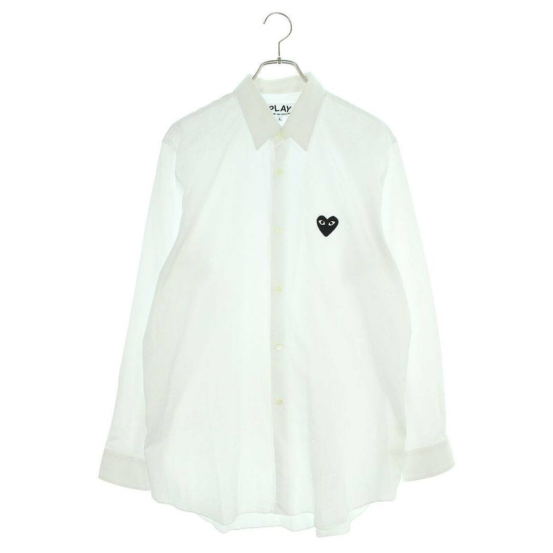 COMME des GARCONS(コムデギャルソン)のプレイコムデギャルソン  AZ-B004 AD2022ハートワッペン長袖シャツ メンズ L メンズのトップス(シャツ)の商品写真