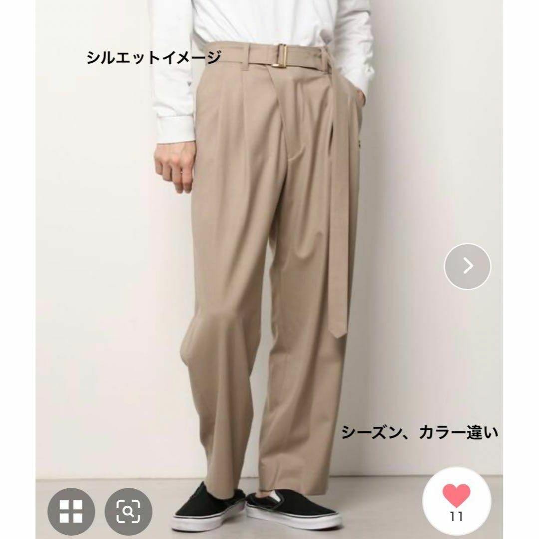 CULLNI クルニ　スラックスパンツ　定番　ベルトタックパンツ　ゴールド メンズのパンツ(スラックス)の商品写真