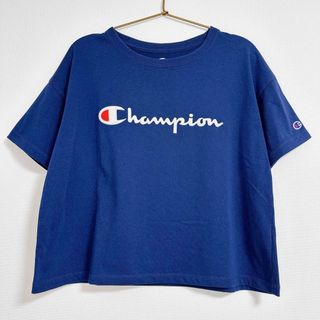 チャンピオン(Champion)のCampion チャンピオン クロップド丈 Tシャツ ネイビー Lサイズ(Tシャツ(半袖/袖なし))