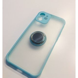 ブルー　青　水色　iPhone12 ケース　カバー　iPhoneケース(iPhoneケース)