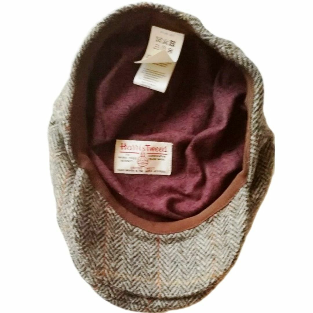 Harris Tweed(ハリスツイード)のハンチングキャスケット ハリスツイード ヘリンボーン 帽子 メンズの帽子(ハンチング/ベレー帽)の商品写真