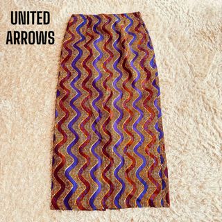 ユナイテッドアローズ(UNITED ARROWS)のUNITED ARROWS バティックプリント タイトスカート　アフリカン(ロングスカート)