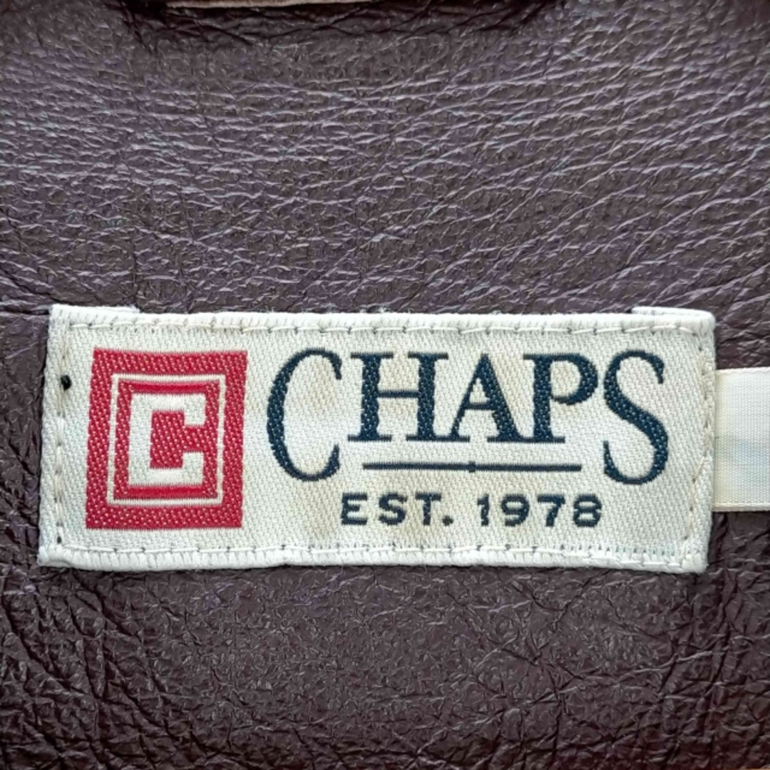 CHAPS(チャップス)のCHAPS(チャップス) ワッペンリアルレザージャケット メンズ アウター メンズのジャケット/アウター(レザージャケット)の商品写真