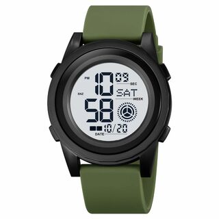 色:グリーンTimeverタイムエバーデジタル腕時計 メンズ 薄型 ソフトバ(その他)