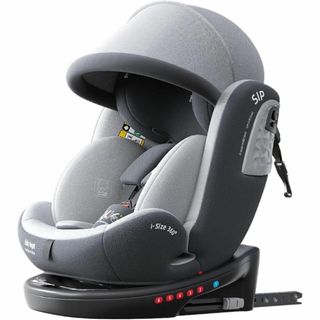 heekin チャイルドシート 360°回転式 ISOFIX 新生児～（グレー）(自動車用チャイルドシート本体)