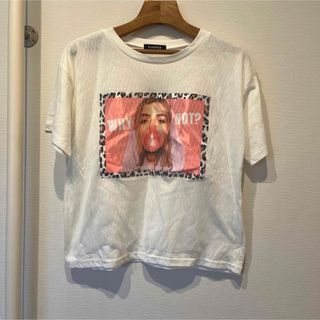 レディース白色Tシャツ半袖　レース　おしゃれ春夏(Tシャツ(半袖/袖なし))