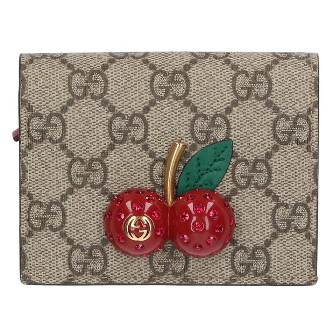 Gucci(グッチ)のグッチ  476050 チェリー GGスプリーム キャンバス財布 レディース レディースのファッション小物(財布)の商品写真
