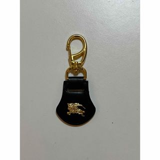 バーバリー(BURBERRY)のBurberry バーバリー ホースロゴレザーキーリング キーホルダー ブラック(キーホルダー)