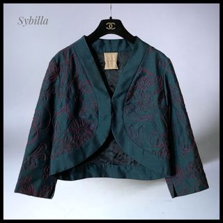 【Sybilla】 リボン刺繍  ボレロ  ドレスカーディガン  ジャケット