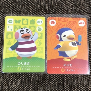 ニンテンドウ(任天堂)の新品 amiiboカード のりまき のぶお ペンギン アミーボカード(その他)