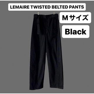 LEMAIRE TWISTED BELTED PANTS Black