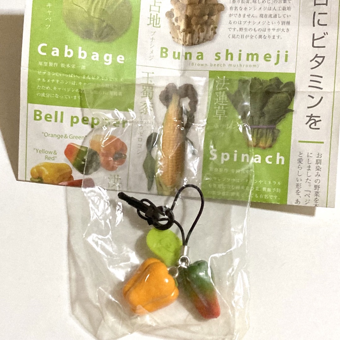 海洋堂(カイヨウドウ)の海洋堂 ベジコレ野菜ストラップコレクション ミニチュアフィギュア 食品サンプル レディースのファッション小物(キーホルダー)の商品写真