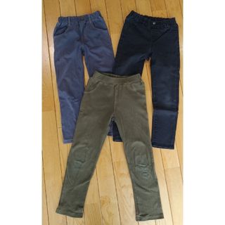 ユニクロ(UNIQLO)の【中古】キッズ　ズボン　120　3着　セット(パンツ/スパッツ)