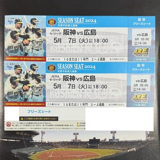 阪神タイガース　甲子園　チケット(野球)