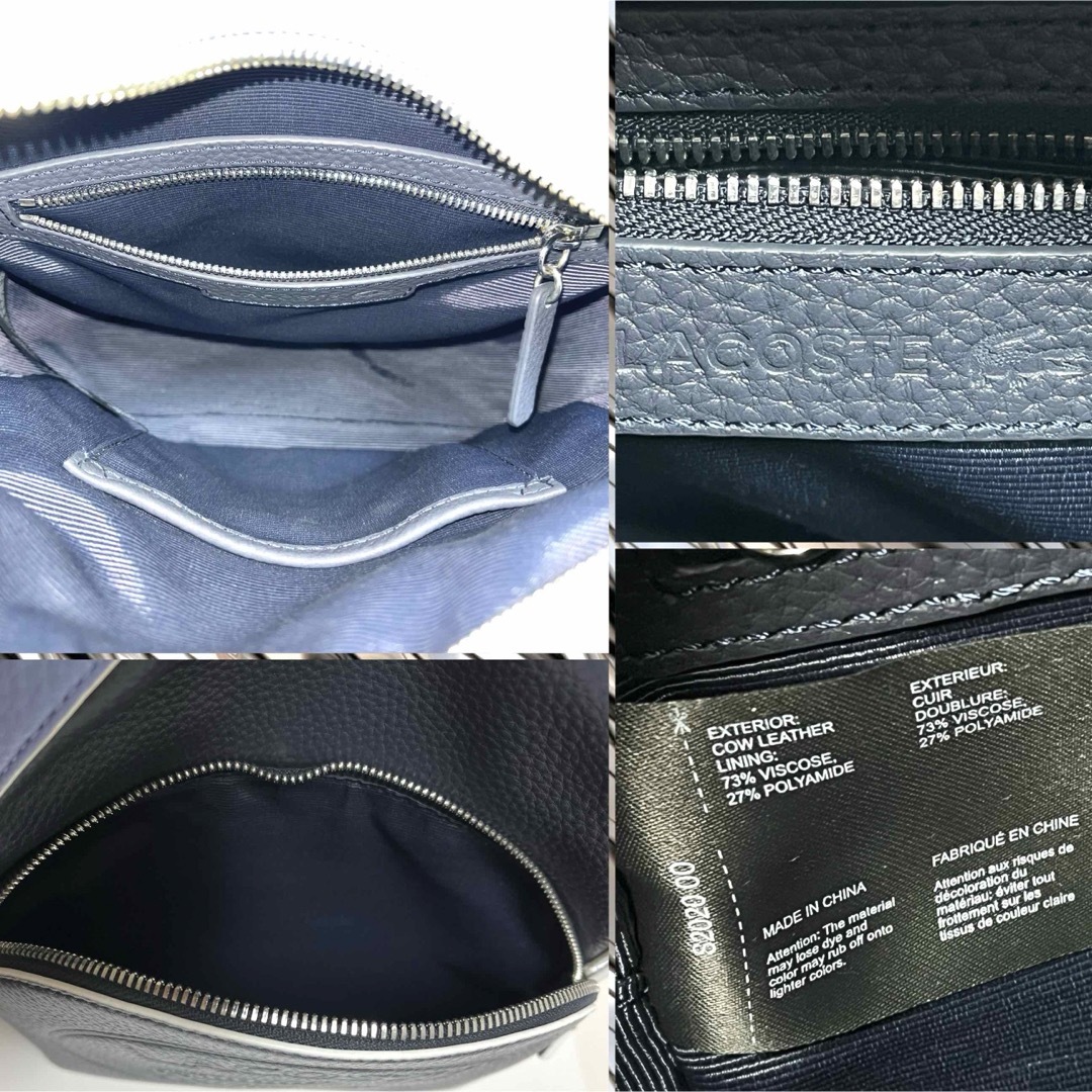 LACOSTE - LACOSTE CROCO CREW レザー 牛革 リュックサック バイ LACOSTE - LACOSTE CROCO CREW レザー 牛革 リュックサック バイ