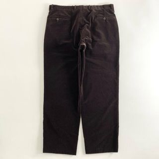 ARMANI COLLEZIONI - 28d23 ARMANI COLLEZIONI アルマーニ コレッツォーニ ストライプ ベロアパンツ 54 ブラウン 光沢感 ボトムス