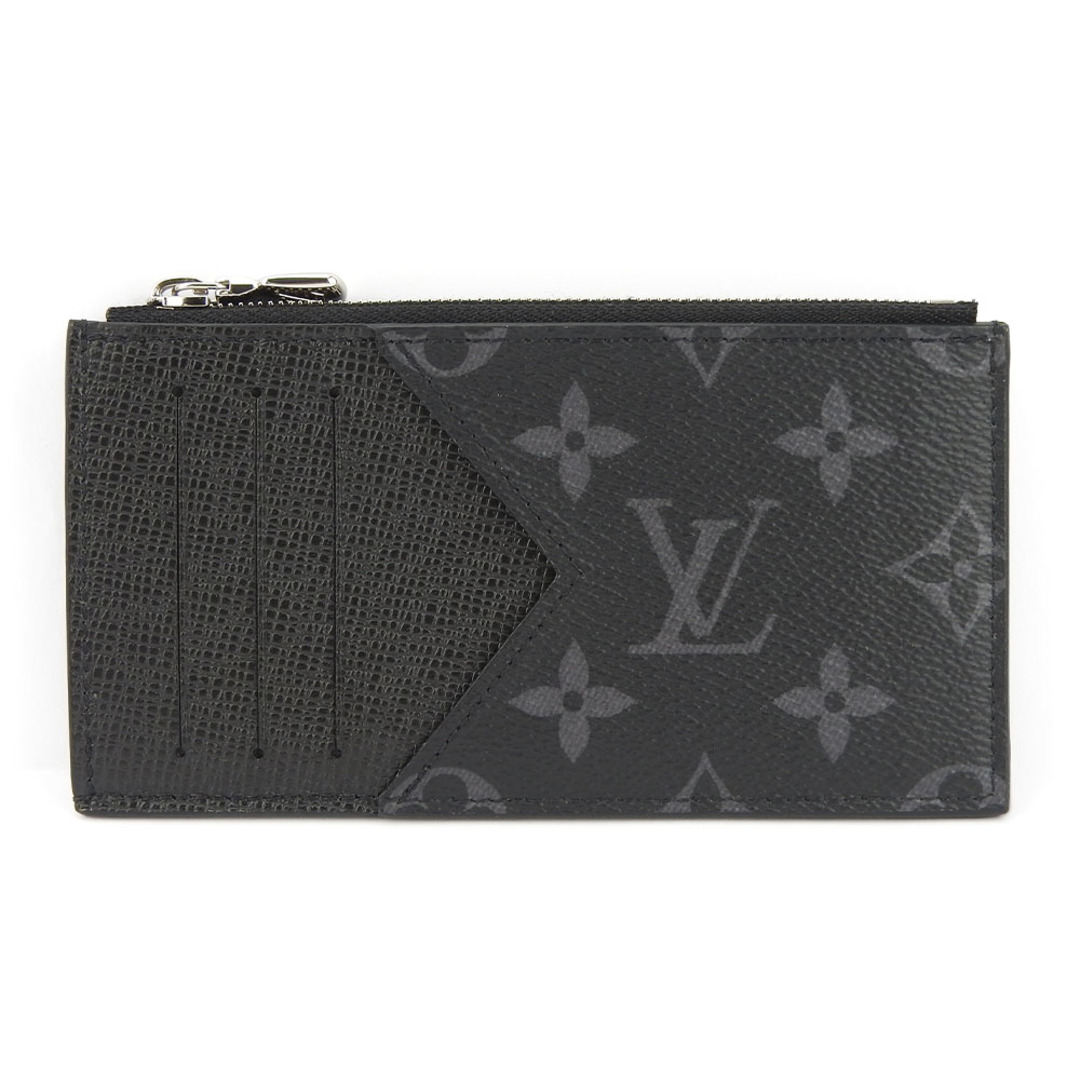 LOUIS VUITTON(ルイヴィトン)の【中古】 ルイ・ヴィトン コインケース コイン・カードホルダー M30271 タイガ モノグラムエクリプス ノワール ブラック シルバー金具 スタイリッシュ 普段使い メンズ 男性 LOUIS VUITTON メンズのファッション小物(コインケース/小銭入れ)の商品写真