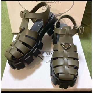 【新品】 PRADA (プラダ)  厚底サンダル モノリス ラバー 