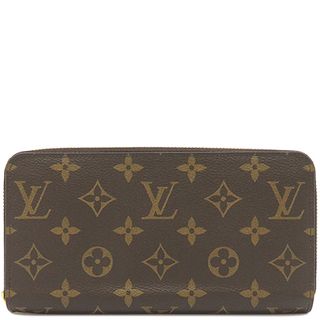 ルイヴィトン(LOUIS VUITTON)のルイヴィトン LOUIS VUITTON 長財布 ジッピー ウォレット モノグラムキャンバス モノグラム×フューシャ ゴールド金具 ピンク 茶 ラウンドファスナー  M42616 RFID 【箱】【中古】(財布)