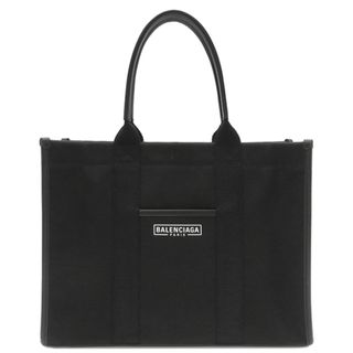 バレンシアガ(Balenciaga)のバレンシアガ BALENCIAGA 2WAYバッグ ハードウェア トート ミディアム キャンバス ブラック ゴールド金具 SV金具 黒 ショルダーバッグ   671400 【保存袋】【中古】(ショルダーバッグ)