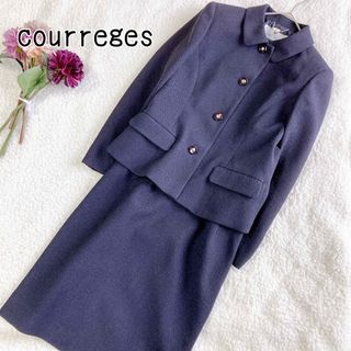 クレージュ(Courreges)のcourreges ツイードセットアップ　セレモニー　お受験　シルク混　S(スーツ)