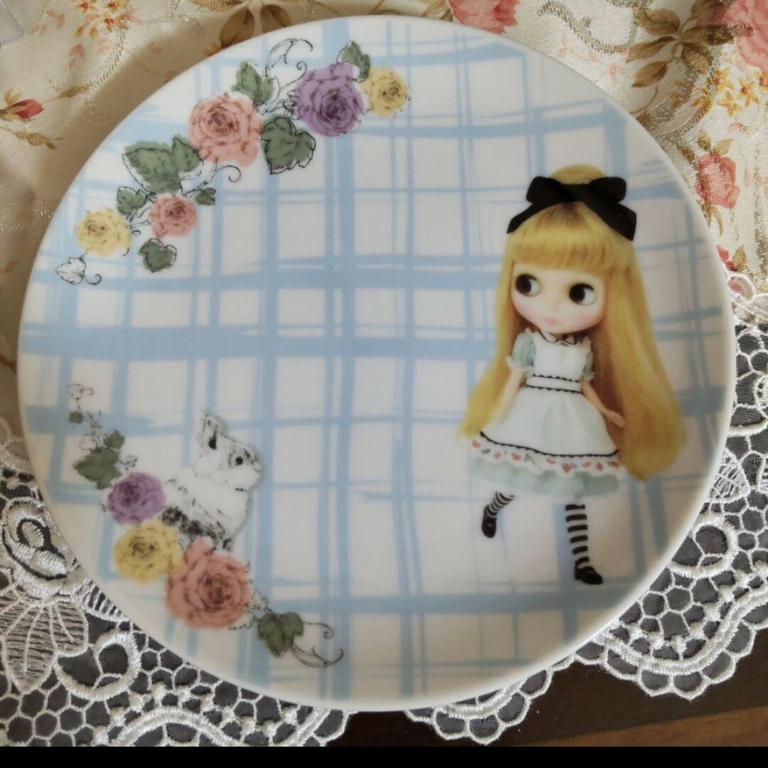 b14 ブライス【 Drink me Alice プレート】 Blythe 皿 インテリア/住まい/日用品のキッチン/食器(食器)の商品写真