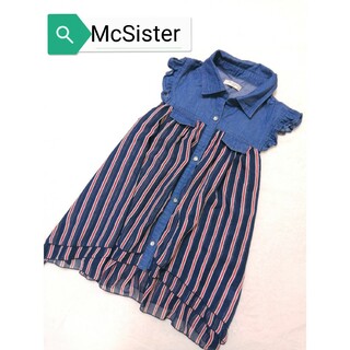 【Mc Sister 】キッズ・チュニック・ノースリーブ・シャツ・S/150cm
