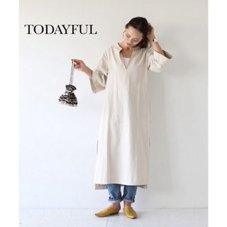 TODAYFUL - TODAYFUL トゥデイフル　コットンリネン　スキッパーロングワンピース