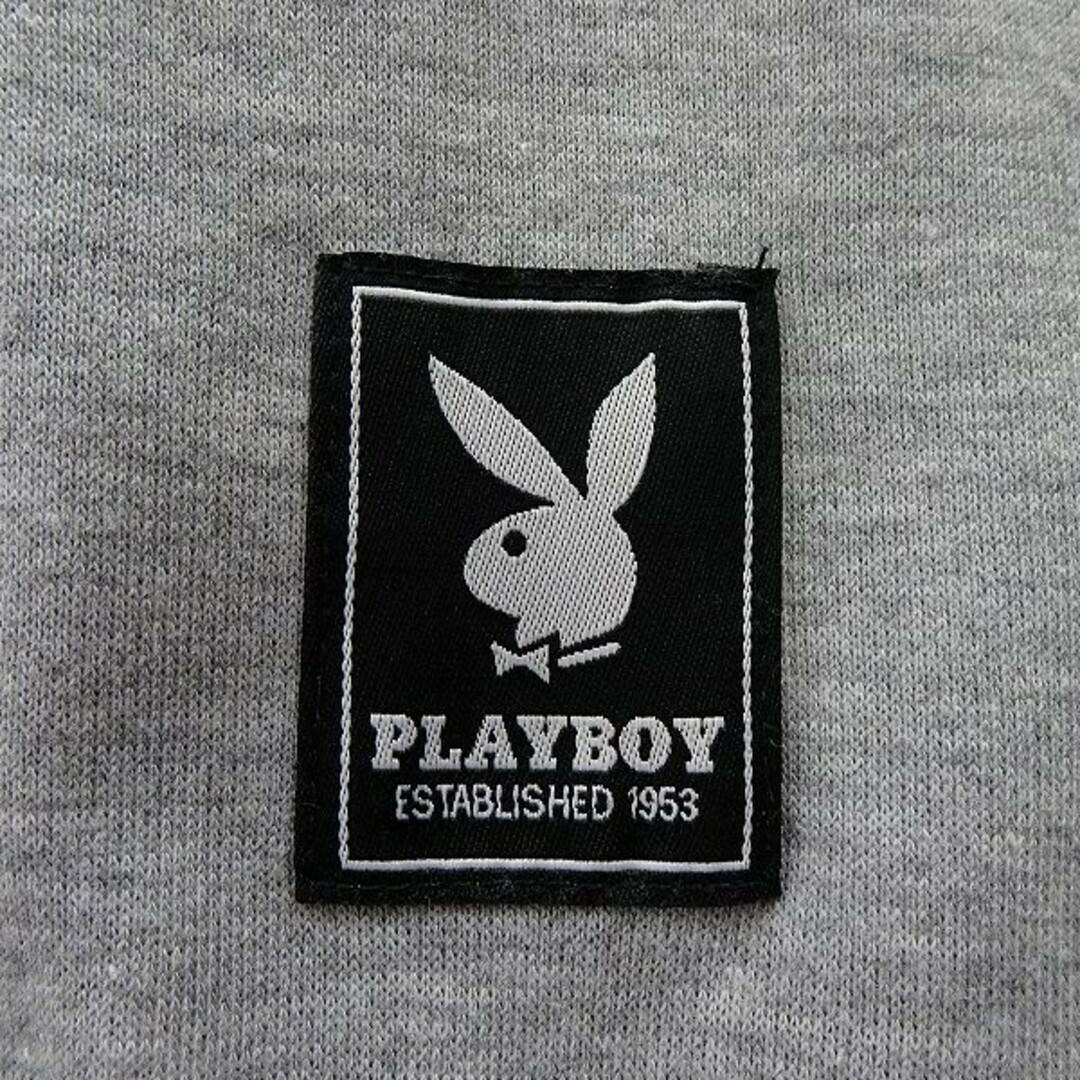 PLAYBOY(プレイボーイ)の新品 プレイボーイ 裏毛 ハーフジップ スウェット LL 灰 メンズのトップス(スウェット)の商品写真