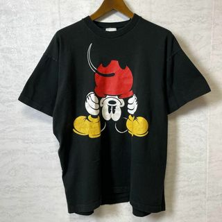 ディズニー(Disney)のメイドインUSA　ビンテージ90Ｓディズニー　シングルステッチ　黒　メンズ　古着(Tシャツ/カットソー(半袖/袖なし))