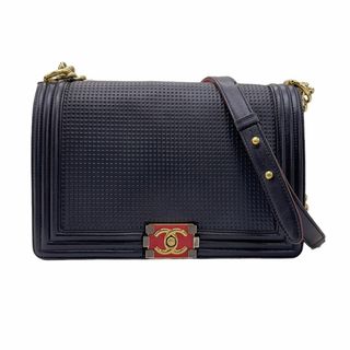 シャネル(CHANEL)のシャネル CHANEL ショルダーバッグ 斜め掛けショルダーバッグ ボーイシャネル レザー メタリックネイビー レディース A92095 送料無料【中古】 z0601(ショルダーバッグ)