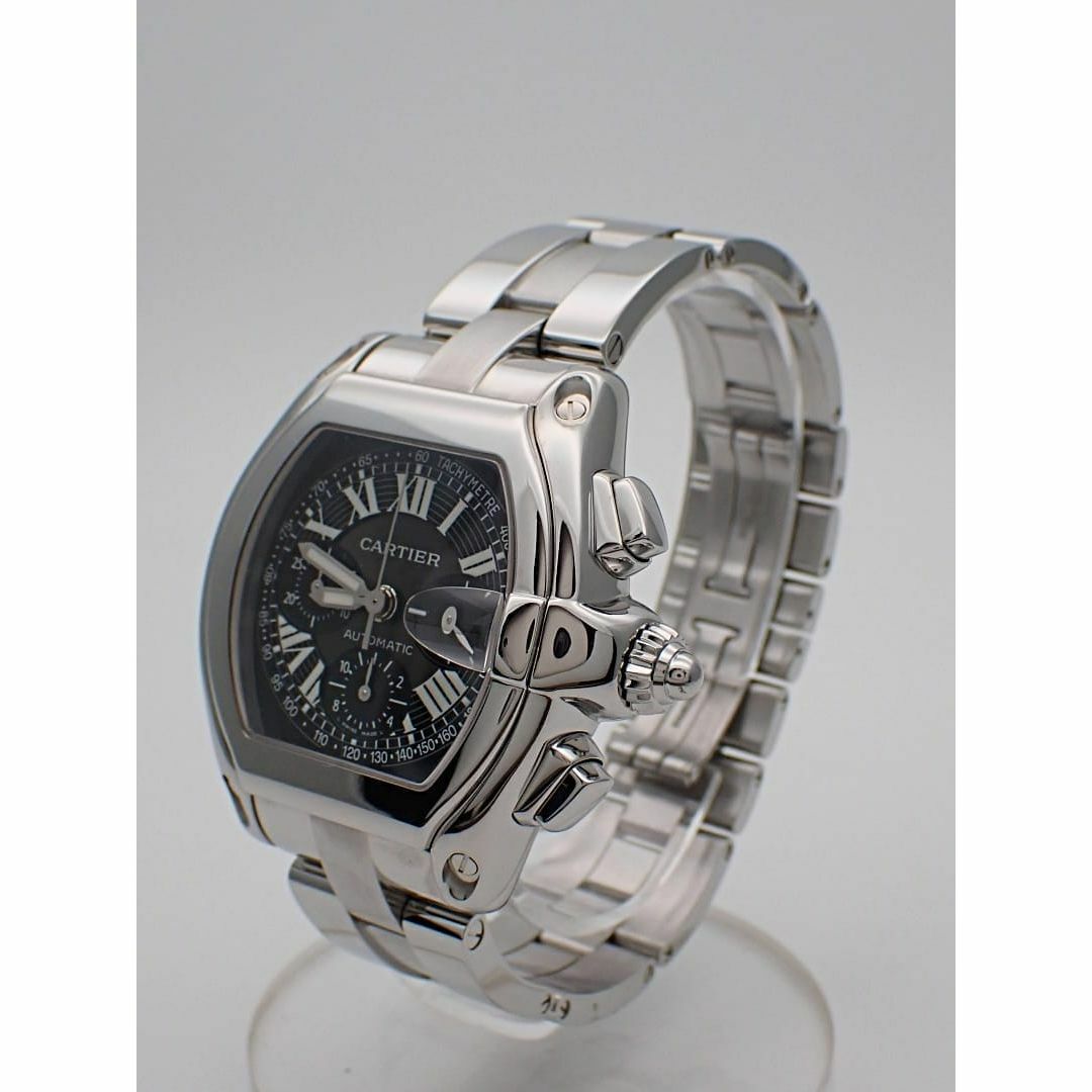 Cartier(カルティエ)のCARTIER カルティエ ロードスター クロノグラフ メンズ XL W62020X6 SS 自動巻き ブラックダイヤル 中古A 【送料無料】 B-2236【質屋出品】 メンズの時計(腕時計(アナログ))の商品写真