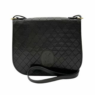 サンローラン(Saint Laurent)のイヴ サンローラン YVES SAINT LAURENT ショルダーバッグ レザー チャコールグレー レディース 送料無料【中古】 z0660(ショルダーバッグ)