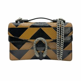 グッチ(Gucci)のグッチ GUCCI ショルダーバッグ ディオニソス パイソン ブラック×ブラウン レディース 621512 送料無料【中古】 z0663(ショルダーバッグ)