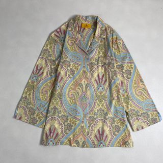 エトロ(ETRO)のエトロ　長袖シャツ　オープンカラー　ペイズリー　黄色　水色　ピンク(シャツ/ブラウス(長袖/七分))