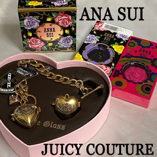 ジューシークチュール(Juicy Couture)のジューシークチュールブレスアナスイミラー付ミニルージュ2種ファンデーションケース(ブレスレット/バングル)