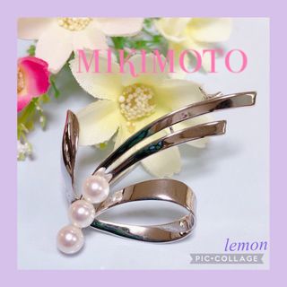 MIKIMOTO - ミキモトブローチ💐　すっきりribbonモチーフ✨