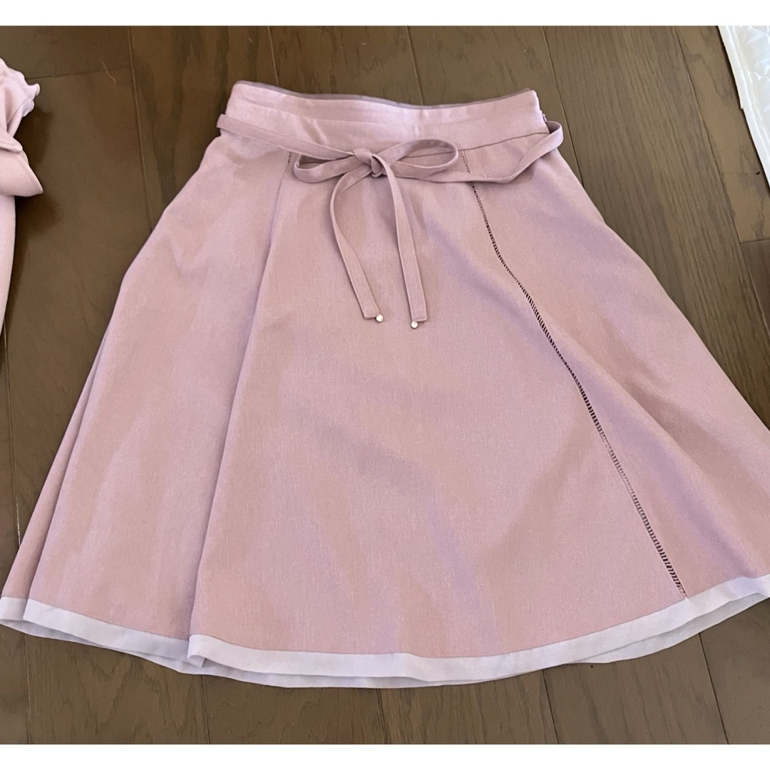 ミッシュマッシュ　MISCH MASCHリボンスカート　ピンク　 レディースのスカート(ひざ丈スカート)の商品写真