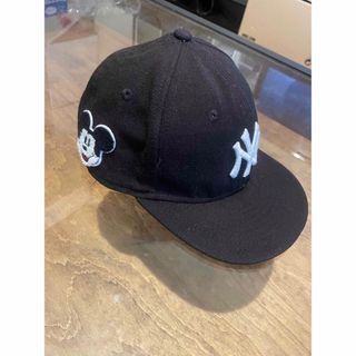 ニューエラー(NEW ERA)のキッズ　ニューエラ　ヤンキース　キャップ　ブラック(帽子)