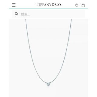 ティファニー(Tiffany & Co.)のティファニー　ネックレス　バイザヤードシングルダイヤモンド　シルバー(ネックレス)