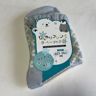 ひんやりフレンズ　クーリー　ソックス　未使用　22〜24cm グレー(ソックス)